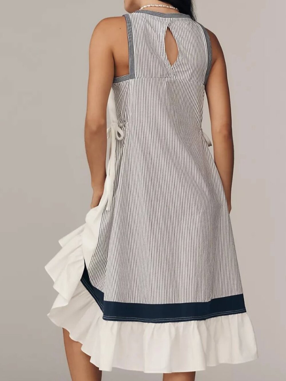 NWT Anthropologie Daily Practice Ball Toss Pleated Midi Tank Dress Size Small